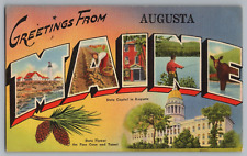 Postcard Greetings From Augusta, Maine, Large Letter picture
