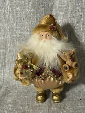 Vintage Golden Santa Claus Christmas holiday holiday picture
