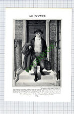 Mr Pickwick Papers Charles Dickens - c.1920s Cutting  / Print picture