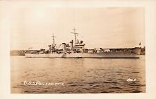Postcard USA Navy WWII RPPC 1940s USS Philadelphia CL-41 010 picture