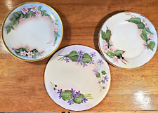 Pair of Bavarian China Floral Dessert Plates and a Teapot Trivet picture