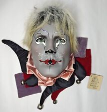 VTG 1985 Dyan Nelson Nobody's Fool Mask Broadway CATS Jester Wall Hanging Gray picture
