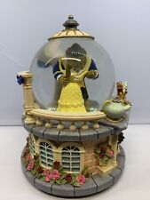 Beauty and the Beast Ballroom Rose Garden Dance Musical Snow Globe Disney WORKS picture