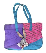 Vintage 1993 Looney Tunes Tote Bugs Bunny Colorful Throwback RARE Blue Pink picture