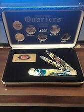 CASE XX 2008 State Quarter Gold Series Trapper 1/3000 Stainless Pocket Knife picture