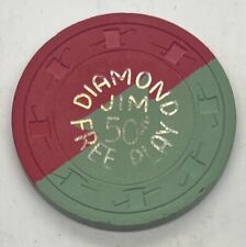 Nevada Club Diamond Jim’s $0.50 Casino Chip Las Vegas NV Dovetail CJ H&C 1962 picture