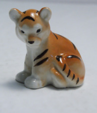 VTG  Lomonosov Factory Glazed Porcelain Tiger Cub Figurine 2