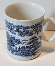 EIT England Vintage Coffee Cup Mug Blue Countryside Flowers 8oz picture