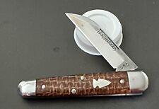🔥 Northwoods Burlap Micarta Bearlake Pocket Knife GEC GREAT EASTERN CUTLERY picture
