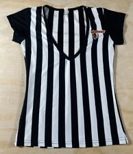 Vtg Y2K Hooters Uniform Shirt Las Vegas Casino Hotel Zebra Referee Stripes Small picture