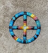 Beautiful Native American Lakota Sioux Quilled Medicine Wheel picture