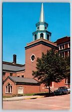 Wilkinsburg PA Pennsylvania Baptist Church Old Car Postcard UNP VTG Plastichrome picture