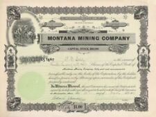 Montana Mining Co. - 1911 Mining Stock Certificate - Mining Stocks picture