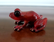 BRONZE DARK RED FROG FIGURINE BY BARRY STEIN LIMITED EDITION 11/500 picture