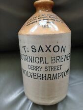 Vintage Beer Flagon Stoneware T. Saxon Botanical Brewery Wolverhampton 1935 picture