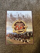 75th Anniversary 2008 Anheuser-Busch Budweiser Tin Metal Clydesdales Horse Sign picture