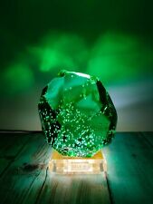 Andara Crystal Cutting emerald green bubble 3805gr with base, lamp & dimmer picture
