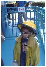 FOUND COLOR PHOTO J+5765 BOY IN FIREMANS OUTFIT AND HELMET picture