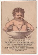 1880sThoesen & Uhl's  Furniture Store New York City  NYC Victorian Trade Card picture