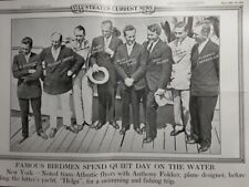 July 3, 1930 Illus News Poster Famous Birdmen Spend Quiet Day on Water Fokker picture