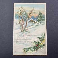 Antique 1925 Christmas Postcard Ayr Ontario With Canada 2 Cent Stamp V2490 picture