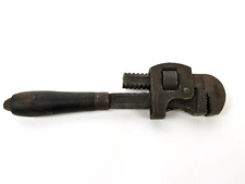 Vintage Stillson No. 8 Wood Handle Pipe Wrench Walworth Mfg. Co. Boston USA picture