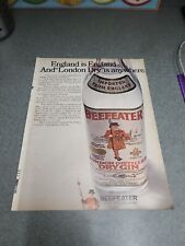 Vintage 1968 Print Ad 13.”x10.” Beefeater London Dry Gin England liquor picture