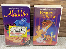 Lot of 2 Vtg Disney BEAUTY AND THE BEAST & ALADDIN Black Diamond Classics VHS #3 picture