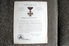 U.S. W.W. I American Field Service French Citation for SSU 8 action 29 Dec. 1916 picture