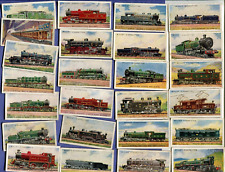 1924 W.D. & H.O. WILLS CIGARETTE CARD RAILWAY ENGINES 25 TOBACCO CARD LOT picture