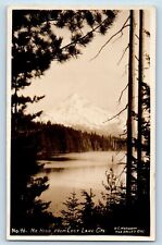 Cost Lake Oregon OR Postcard RPPC Photo Mt. Hood Mountain Scene c1910's Antique picture