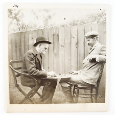 Indiana Men Playing Checkers Photo c1897 Indianapolis Outdoor Board Game B1698 picture