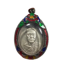 LP NGERN WAT DON YAI HOM OLD THAI BUDDHA AMULET PENDANT WITH CASE VERY RARE picture