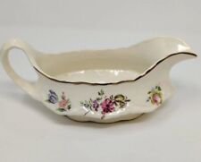 Homer Laughline Gravy Boat USA 1950 Priscilla Pattern Floral Household Institute picture
