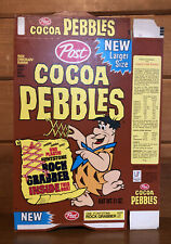 1974 Post Cereal Cocoa Pebbles Cereal Box General Foods Kitchens Rock Grabber picture