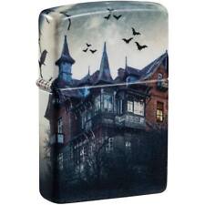 Zippo Lighter Horror House Design Metal Construction Refillable Windproof 48922 picture