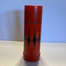 Aladdin Red Black Diamond Thermos Bottle 012C Pint Cup Travel Vintage… picture