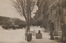 Vintage Postcard, QUINCY, MI, 1915, View East Chicago St,Wagon On Skis,To Olivet picture