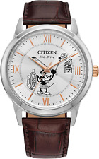 Citizen Eco-Drive Disney Steamboat Willie Mickey Mouse Stainless Steel Case Watc picture