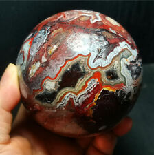 TOP 960G Natural Polished Mexico Banded Agate Crystal Sphere Ball Healing WD971 picture