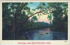 Greetings from Montpelier Ohio Postcard Montpelier Ohio to Ohio 1946 Posted picture