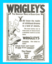 1919 Wrigley's Chewing Gum juicy fruit spearmint antique PRINT AD little girls picture