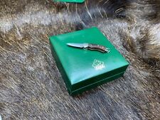 Puma Miniature Folder Knife Mint In Puma Green Leather Box RARE picture