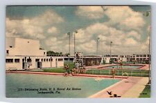 Jacksonville FL-Florida, U.S. Naval Air Station Swimming Pool, Vintage Postcard picture