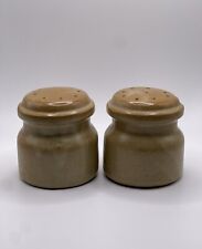 Nice Pottery Mushroom Form Salt And Pepper Shakers Cork Stoppers picture