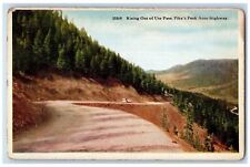 c1920's Rising Out Of Ute Pass Pike's Peak Auto Highway Colorado CO Postcard picture