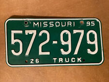 1995 Missouri License Plate Truck # 572-979 picture