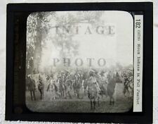 Keystone Magic Lantern Glass Photo Photograph Slide Sioux Indian Gathering Event picture