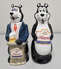 Vintage 1973 Ceramarte Hamm's Ceramic Beer Bear Bartender Beer Decanters picture