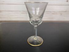St Saint Louis Crystal Burgundy Red Wine Glass Apollo Gold 6.5” High picture